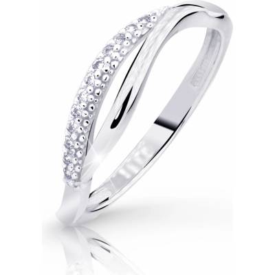 Cutie Jewellery gold Designově dámský prsten Z8054 ze zlata se zirkony Bílá