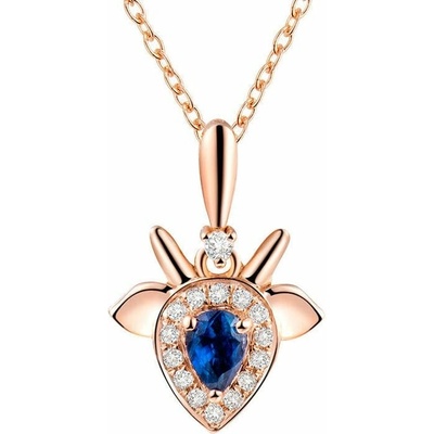 Eppi Prívesok v znamení Kozorožca so zafírom a diamantmi Capricorn P34142