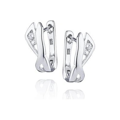 NUBIS® stříbrné náušnice se zirkony NB-3014