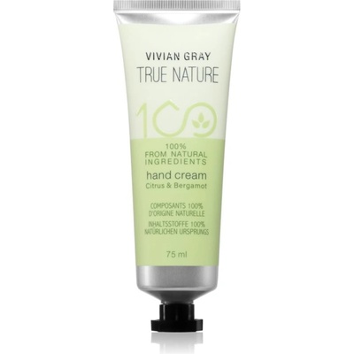 Vivian Gray True Nature Citrus & Bergamot hydratační krém na ruce 75 ml