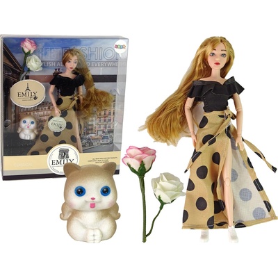 LEAN TOYS Emily v bodkovanej sukni