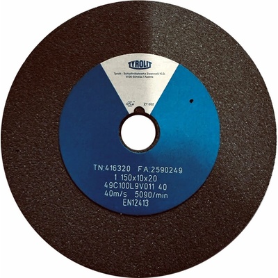 Tyrolit 49C100L9V40 Brúsny kotúč 150 x 10 x 20 mm 100 T416320
