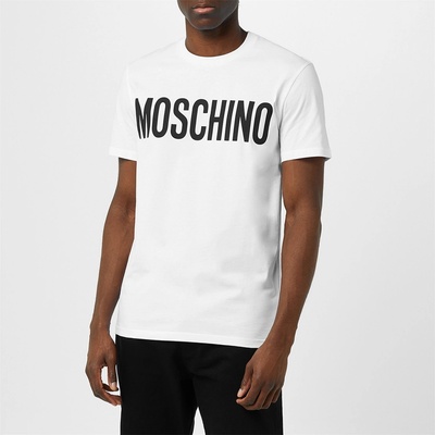 Moschino Тениска MOSCHINO Logo T Shirt - White A1001