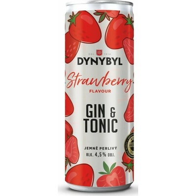 Dynybyl Gin & Tonic Strawberry 4,5% 0,25 l (plech)