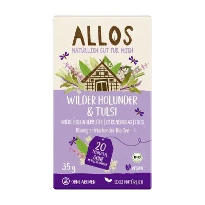Allos Bylinný čaj divoký bez a tulsi bio 20 x 1,75 g