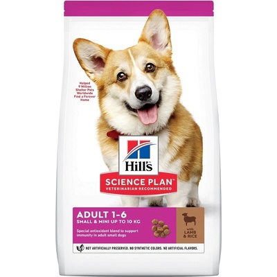 Hill's Science Plan granule pre dospelých psov malých plemien s jahňacím a ryžou 6 kg