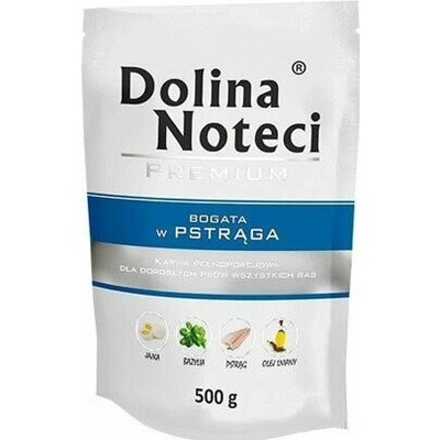 DOLINA NOTECI PREMIUM pstruh vrecko pre psov 500 g