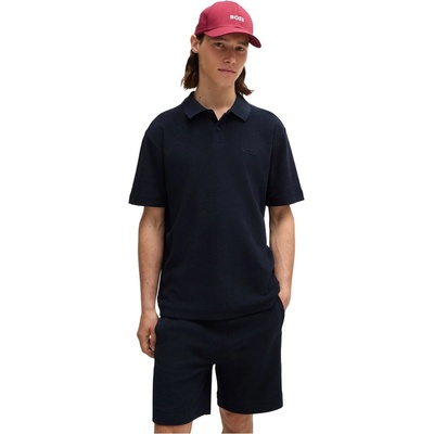 Boss Men's HBO Pe Towel Short-Sleeve Shirt - Dark Blue