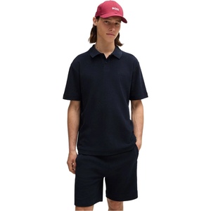 Boss Men's HBO Pe Towel Short-Sleeve Shirt - Dark Blue
