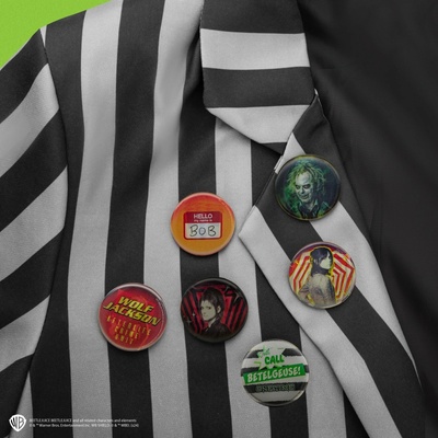 Cinereplicas Sada 6 měnících odznaků Beetlejuice