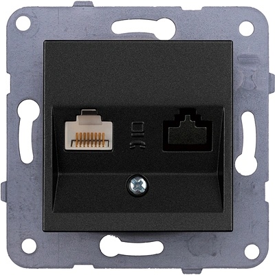 Panasonic РОЗЕТКА КОМПЮТЪРНА КАРЕ ПЛЮС CAT5e ЧЕРНА WKTT04042BL-EU2 (WKTT04042BL-EU2)