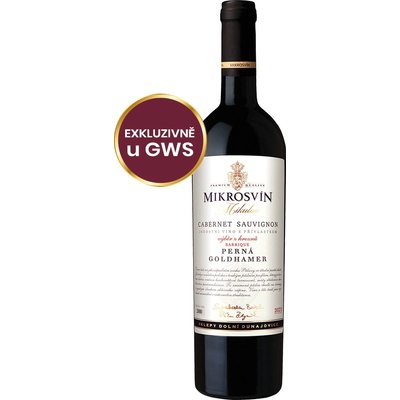 Mikrosvín Cabernet Sauvignon výběr z hroznů Goldhamer 2023 12,5% 0,75 l (čistá fľaša)