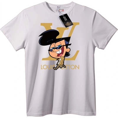 NOONEBRAND Тениска на Louis Vuitton с анимационни герои - S, Black