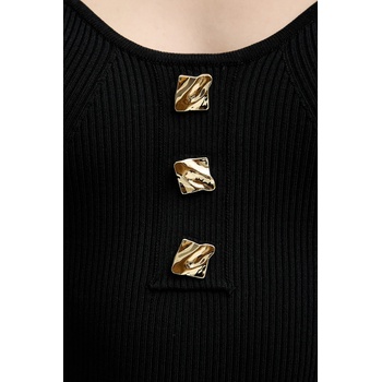 Fracomina Рокля Fracomina в черно среднодълга с кройка по тялото FS25WD5005K41601 (FS25WD5005K41601)