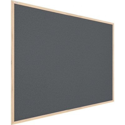 Allboards Tmavě šedá korková tabule v dřevěném rámu 90 x 60 cm