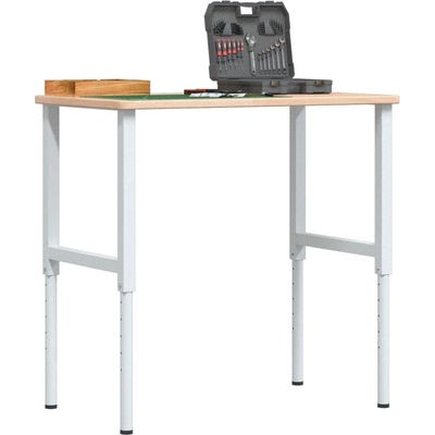 vidaXL Работна маса 100x60x(71, 5-98) см масивно дърво дъб правоъгълна (3309700)