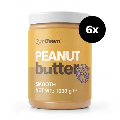 GymBeam Фъстъчено масло 6 x 1000 g гладко