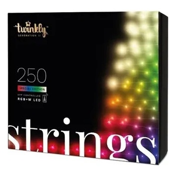 Twinkly Strings 250 ks 20 m múdre žiarovky na stromček RGBW Wi-Fi Bluetooth TWS250SPP-BEU