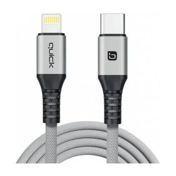 Quick Media USB Cable Quick USB-C - Lightning 1.5 m Gray (4752168141236)