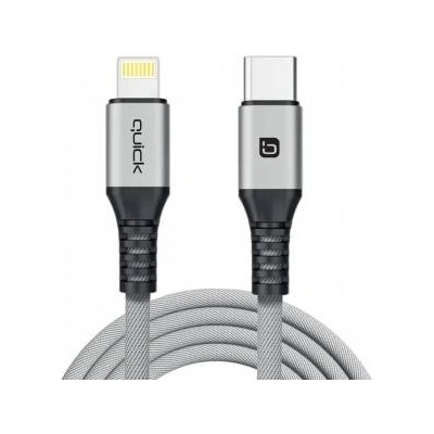 Quick Media USB Cable Quick USB-C - Lightning 1.5 m Gray (4752168141236)