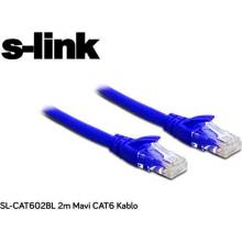 S-Link SL-CAT602BL UTP prepojovací, CAT6, 2m, modrý