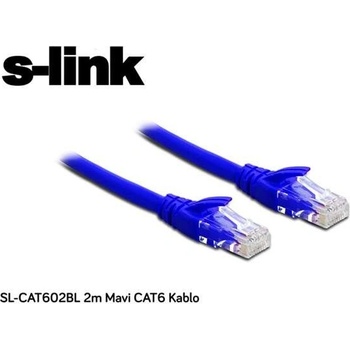 S-Link SL-CAT602BL UTP prepojovací, CAT6, 2m, modrý