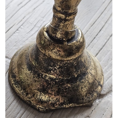 Kovový měděný svícen s patinou Merci - Ø 10*47 cm - Clayre & Eef