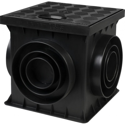 BIELBET 250 x 250 mm Revizní šachta plastová s plastovým poklopem A15 75-160 mm černá – Zboží Dáma