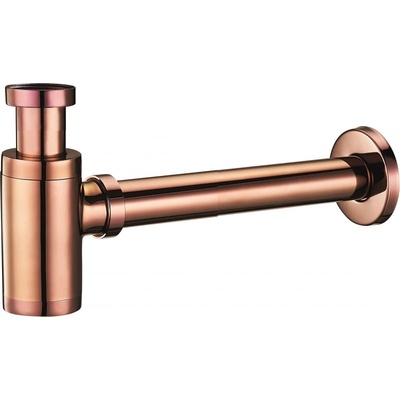 Mexen кръгъл полусифон за мивка, розово злато - 79950-60 (79950-60)