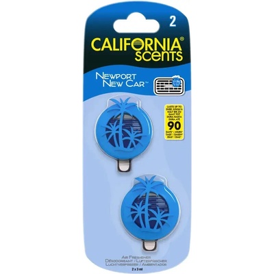 California Scents Mini Diffuser Newport New Car 2 x 3 ml