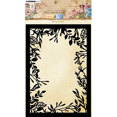Šablona Studio Light "Wild & Free", A5 Rámeček z ratolestí
