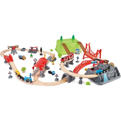 Hape Train track with toy box