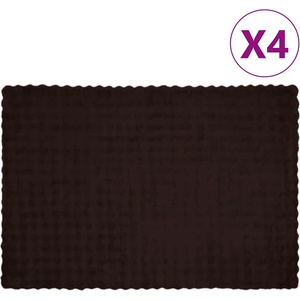 vidaXL Анти-слип изкуствено одеяло от заешка козина Olite 4 бр (42021798)