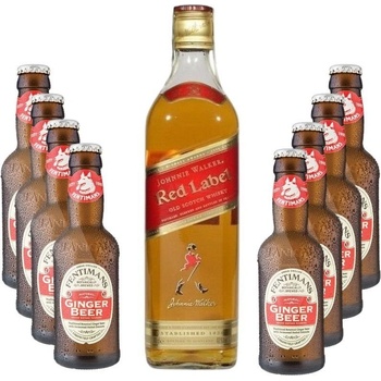 Johnnie Walker Red Label 40% 1 l a Fentimans Ginger Beer 8 x 0,2 l (set)