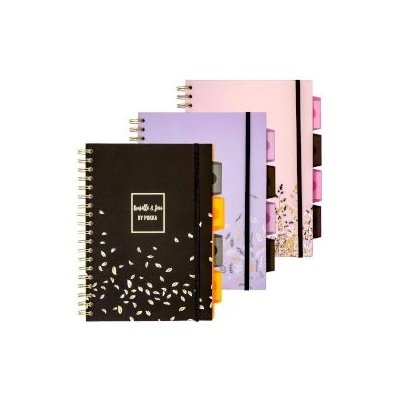 Pukka Pad Тетрадка със спирала Rochelle & Jess B5, 200 листа, 4 теми