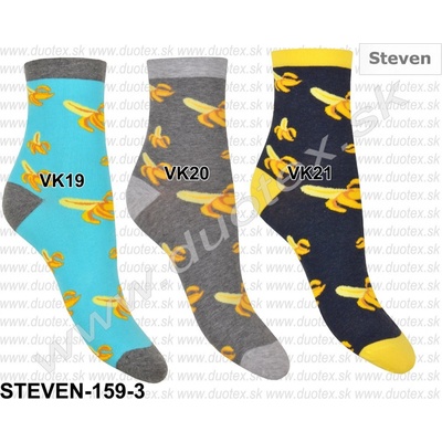 Steven Vzorované ponožky 159 3 VK20 sivá