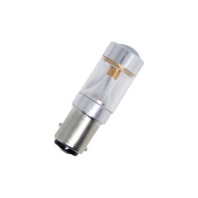 Диодна крушка тип ba15s с 6 диода 2323 и рефлектор - двойна светлина Бяла