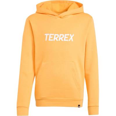 adidas Terrex Детски суичър adidas Terrex Kid's MT Logo Hoodie - Pure Tangerine - размер 116 (EU) (704-5879-0211)