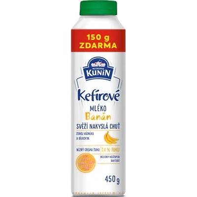 Mlékárna Kunín Kefírové mléko banán 450 g – Zboží Dáma