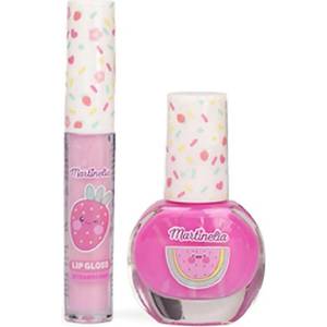Aquarius Cosmetic Детски козметичен комплект Martinelia Yummy - Лак за нокти, гланц за устни Strawberry
