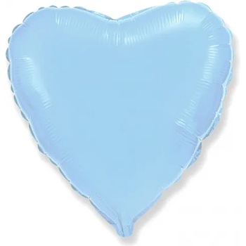 Flexmetal Фолиев балон сърце сатен - син 43 см