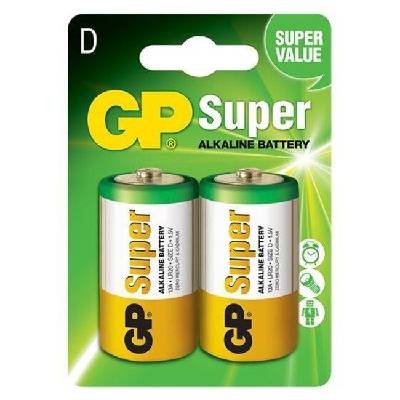 Алкална батерия gp super lr20, 2 бр. в опаковка / блистер, 1.5v (gp-ba-13a21-sb2)