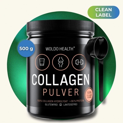 Woldo Health 100% hydrolyzovnaný hovězí kolagen na pleť i klouby, 500 g