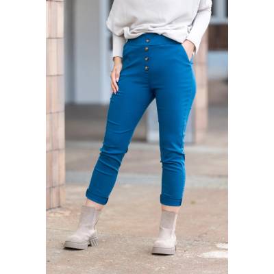 Pružné kalhoty ATOMKY Tmavě modrá – Zboží Dáma