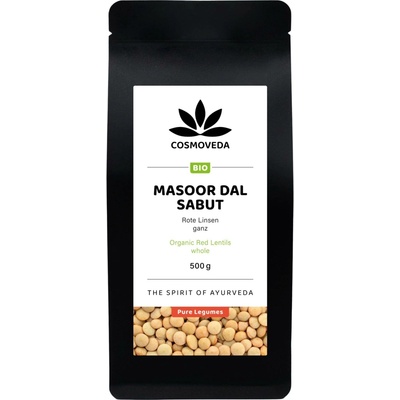 Cosmoveda Masoor Dal Sabut bio celá červená čočka 500 g