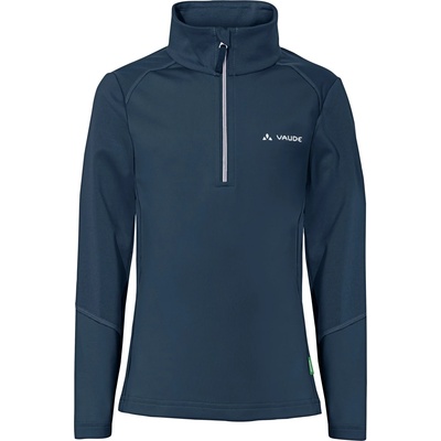Vaude Детски поларен пуловер Vaude Kid's Livigno Halfzip Fleece jumper - Dark Sea / White - размер 104 (EU) (704-1771-1312)