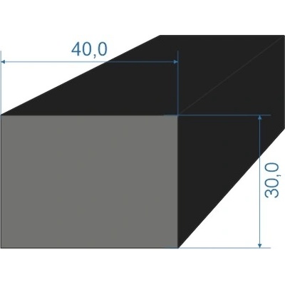 0596304 Pryžový profil 30x40mm, EPDM 70°Sh obdélníkový – Zbozi.Blesk.cz