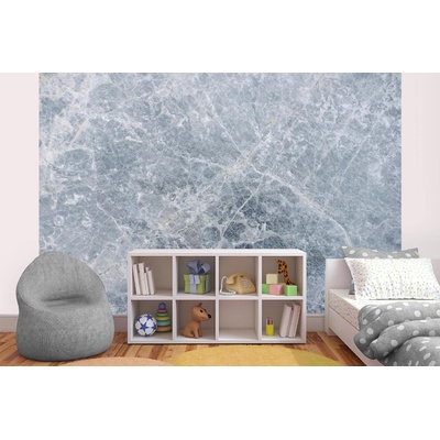 DIMEX ART Самозалепваща се флизелинова фототапета сив мраморен фон 375 x 250 см