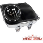Paolo Топка за скоростен лост с маншон съвместима с VW / Seat с 6 скорости - черен конец (58337) - steficenter