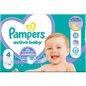 Pampers Active Baby Giant Pack, размер 4, 76 бр